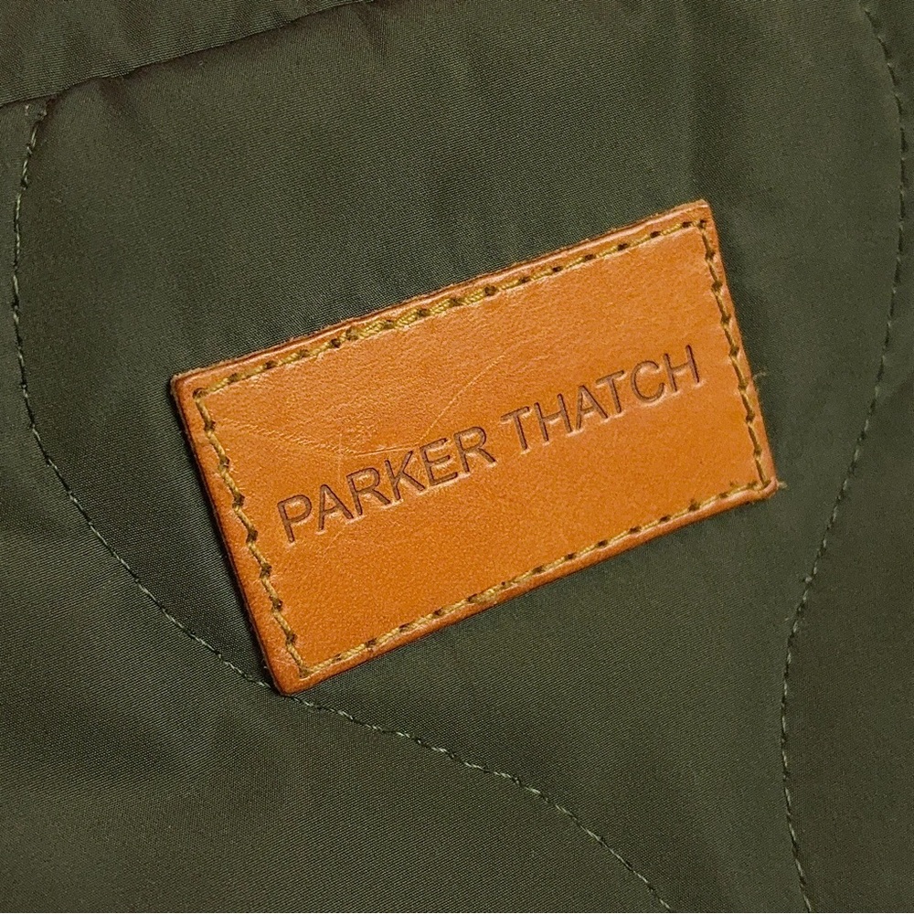 Parker Thatch Quilted Cross Your Heart Sling Bag Olive Nylon Rare - Picture 5 of 16